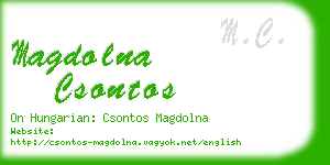 magdolna csontos business card